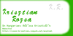 krisztian rozsa business card